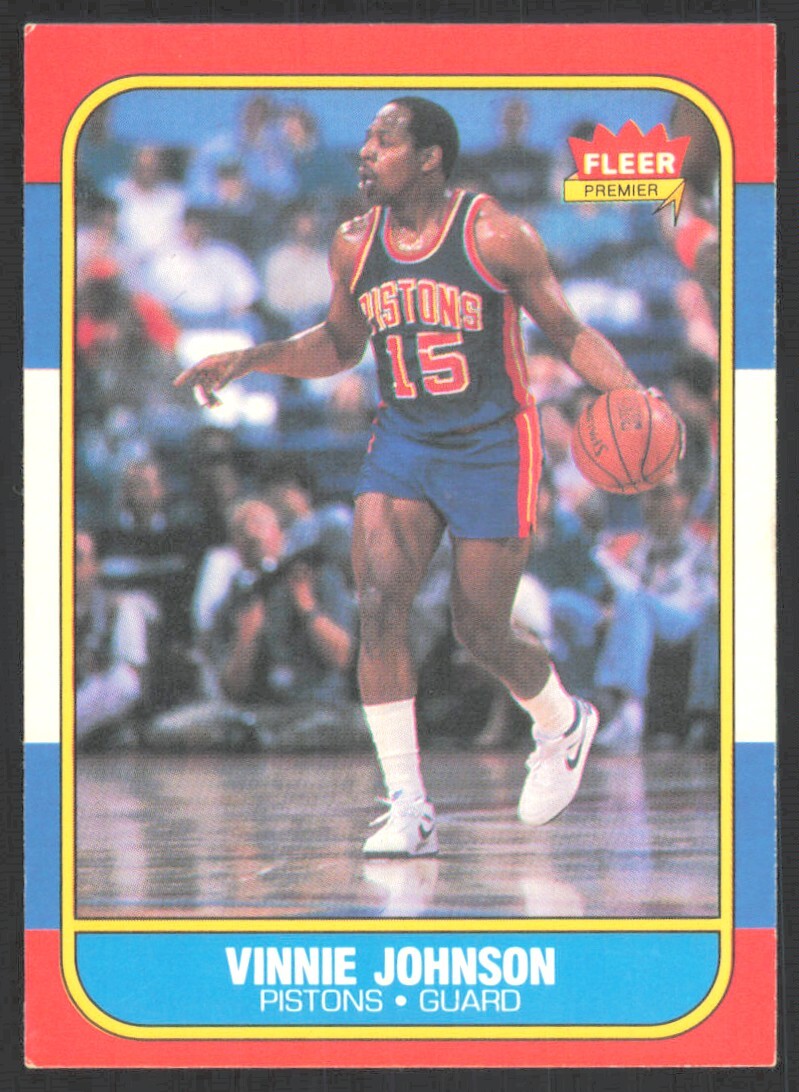 1986-87 Fleer Vinnie Johnson Detroit Pistons #56