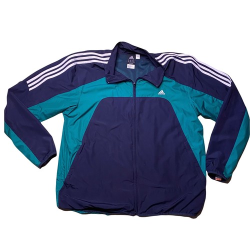 Adidas Windbreaker Jacket Blue Green 