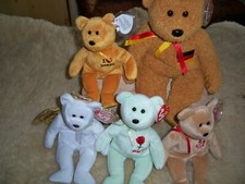 Papa B&auml;r mit seinen Freunden, B&auml;ren, Teddyb&auml;ren, Stofftiere, gesamt 5 St&uuml;ck