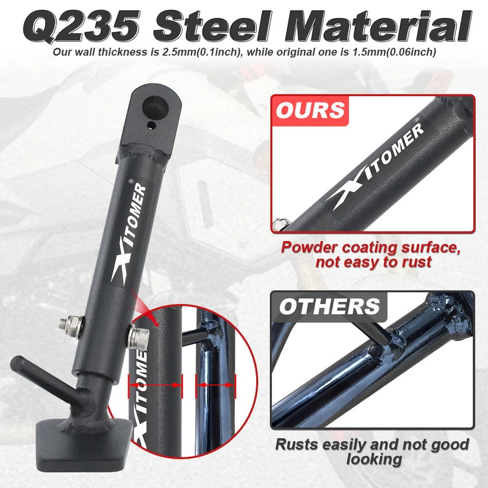 Fit For Honda Grom 125 MSX125 2017-2025 Rear Adjustable Kickstand Sidestand Kit - Image 4 of 4