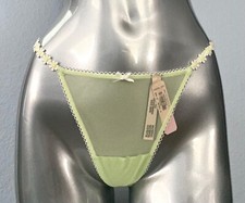 Victoria's Secret V String Panty Dream Angels Green Floral Strap Mesh M L XL
