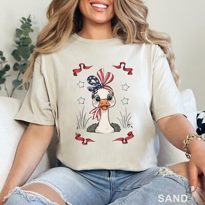 Fourth of July Tee, Patriotic Shirt, July Fourth Goose Shirt, 203230