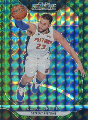 2018-19 PANINI PRIZM MOSAIC BLAKE GRIFFIN #6 GREEN MOSAIC PRIZM PISTONS