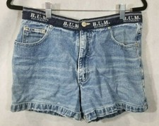 90s Vintage Womens BUM Equipment High Waist Medium Wash Shorts Size 13/14