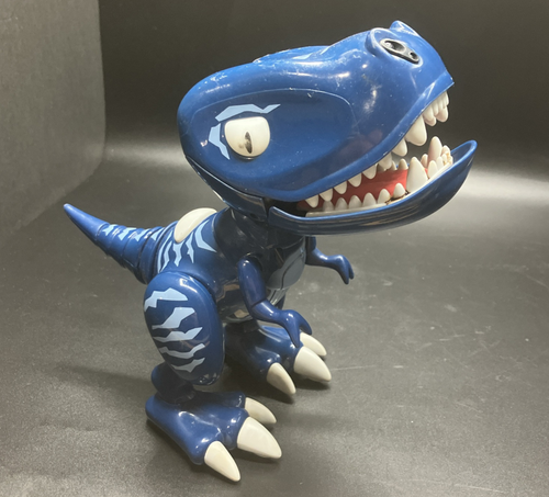 Zoomer Chomplingz TIGER TAIL T-Rex Dinosaur Interactive Toy Blue