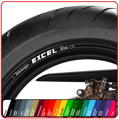 STICKERSUK Calcomanías adhesivas para llantas Takasago EXCEL - muchas opciones de 20 colores -