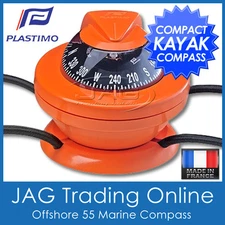 PLASTIMO OFFSHORE 55 KAYAK ORANGE COMPASS - Boat/Marine/Touring/Hiking/Orienteer
