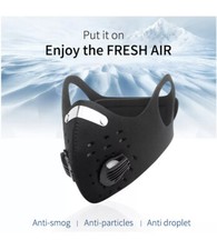 2x USA Face Mask 2x Carbon Filter-Reusable Neoprene Air Ventilation Port
