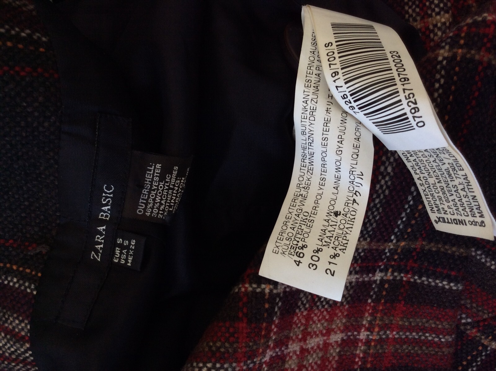 Zara Basic Women's Multicolor Plaid BlazerJacket … - image 7