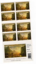 2008 42 cent Albert Bierstadt booklet of 20 Scott #4346a, Mint NH