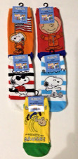 5 pair Peanuts Kid's No Show Socks Snoopy Joe Cool Charlie Brown