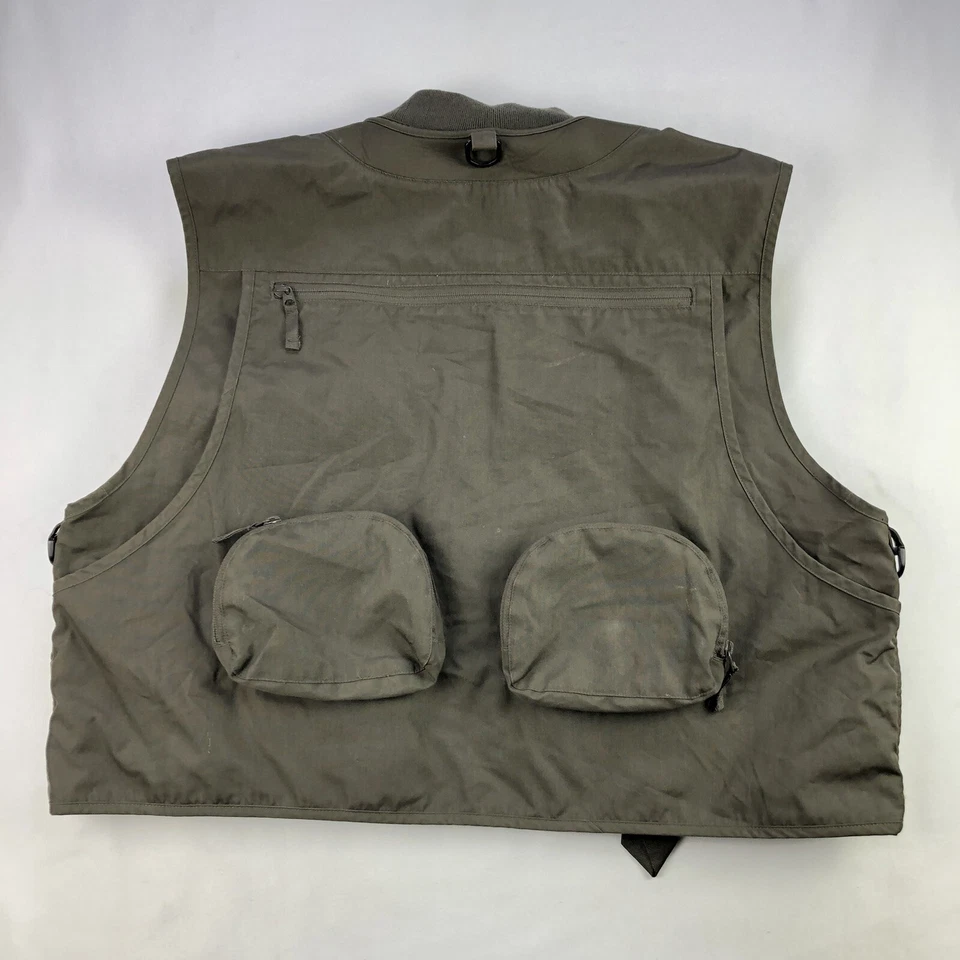 Cabelas Mens XL Khaki Neoprene Tactical Fly Fishing Vest - Image 4 of 4