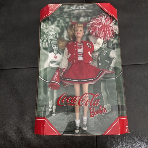 Barbie COCA COLA CHEERLEADER pompom 2000 Mattel 28376 poupée NRFB boite
