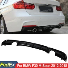 Rear Diffuser Lip Gloss Black For BMW F30 325i 328i 330i 335i M-Sport 2012-2018
