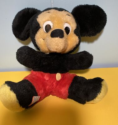 Vintage Mickey Mouse Walt Disney 9'' Ground Nutshells Plush Stuffed Animal