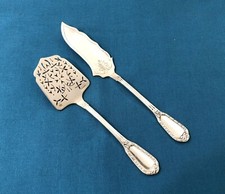 couvert service à petits fours BOULENGER modèle LOUIS XVI LAURIER métal argenté