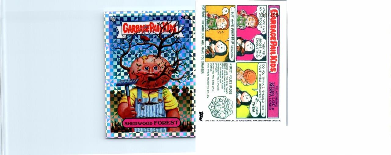 2023 Topps Garbage Pail Kids Chrome X-Fractor #243b Sherwood Forest front