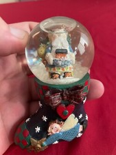 Vintage Święty Mikołaj - Mini Śnieg Globe: bez zadrapań