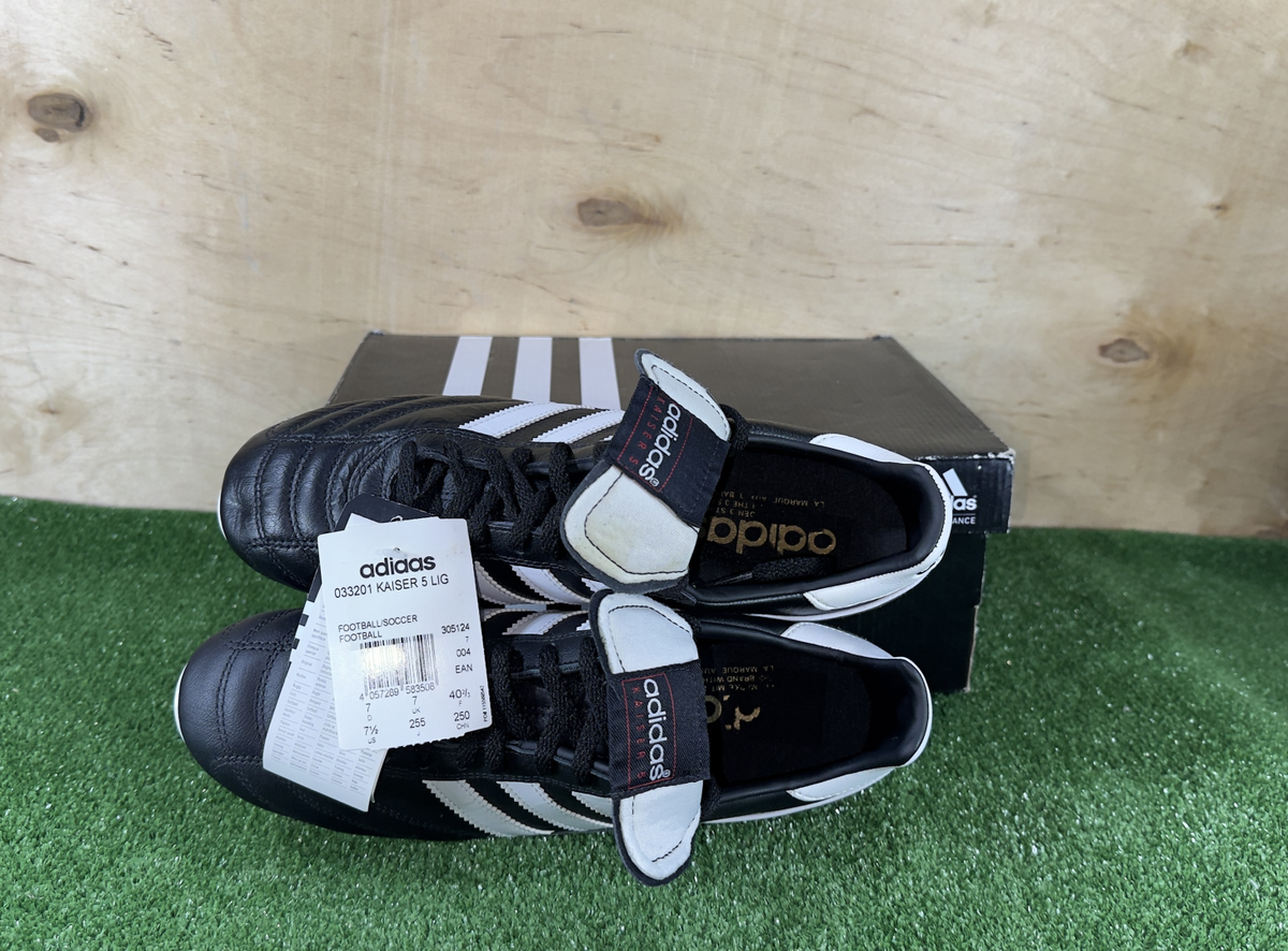 Adidas Kaiser 5 Liga FG leather Elite Black boots Cleats mens