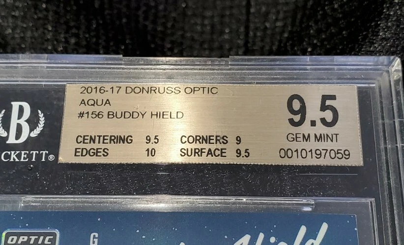 BUDDY HIELD 16-17 DONRUSS OPTIC AQUA HOLO PRIZM 新秀 RC 15/25 BGS 9.5 — 第 2/4 张图片
