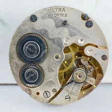 Antique 39.7mm Langendorf Ultra Mechanical Pocket Watch Movement for Repair