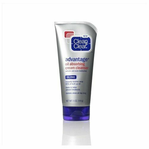 clean & clear oil absorbing cream facial cleanser with salicylic acid