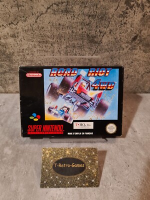 SNES Super Nintendo Road Riot 4wd mit OVP und Anleitung FAH