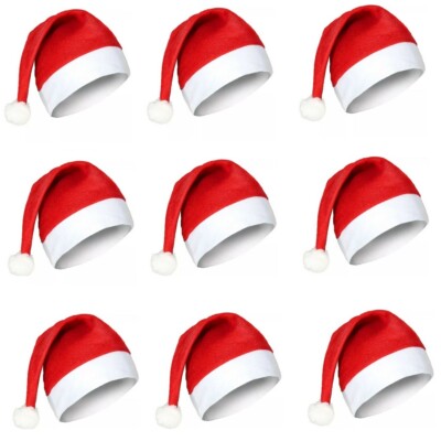 WEIHNACHTEN WEIHNACHTSMANNMÜTZE GROSSHANDEL KINDER ERWACHSENE HUT FILZ WEIHNACHTEN KOSTÜM PARTY HÜTE