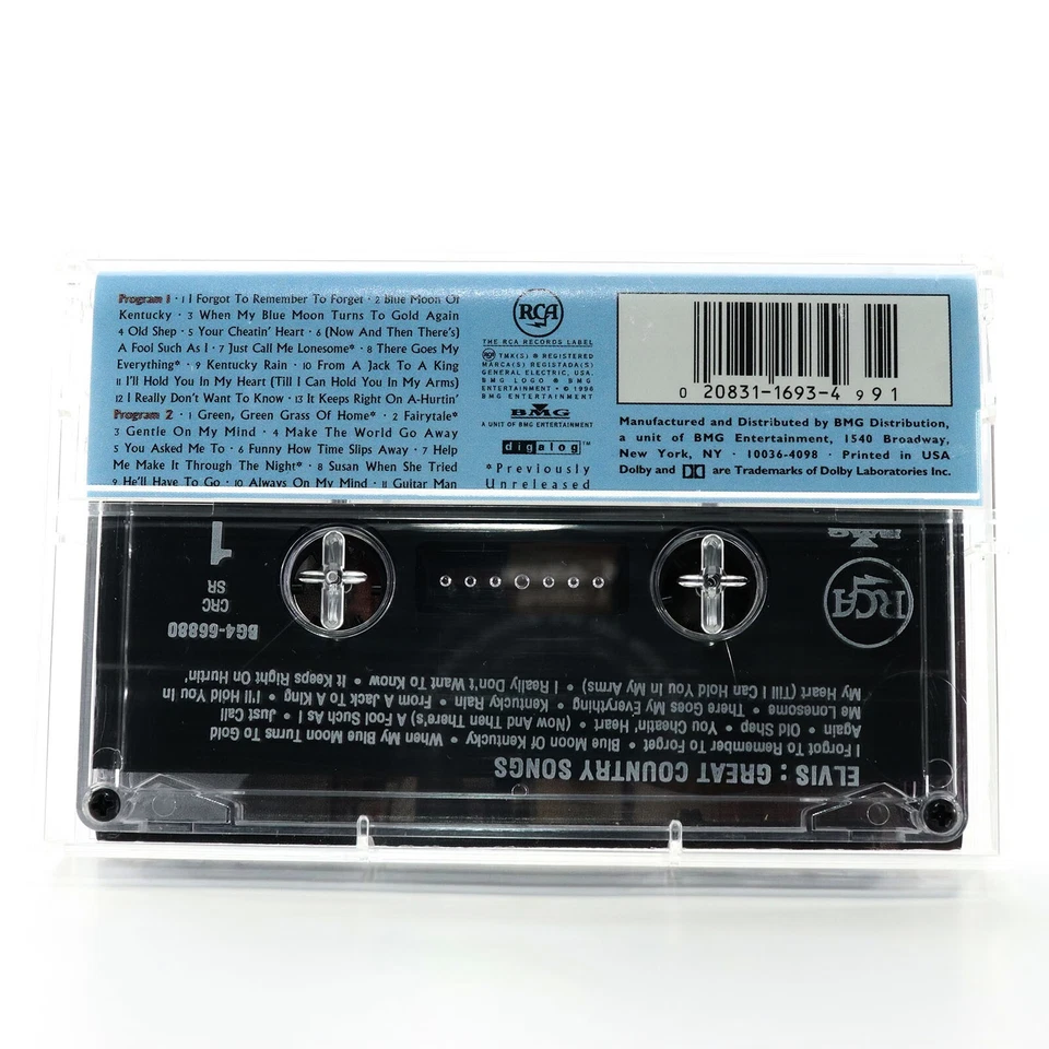 Elvis: Great Country Songs (Cassette Tape, 1996, RCA) TESTED BG4-66880 Presley - Image 2 of 4