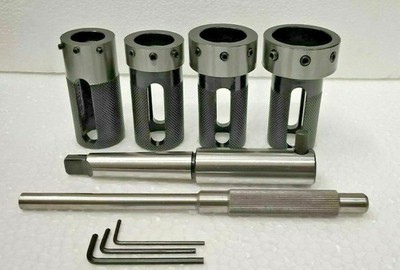 Drehbank-Reitstock-Matrizenhalter-Set mit 4 schwimmenden Typ MT2-Schäften...