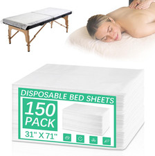150 Pcs Disposable Massage Table Sheets 31" X 71", Non-Woven Disposable Bed Shee