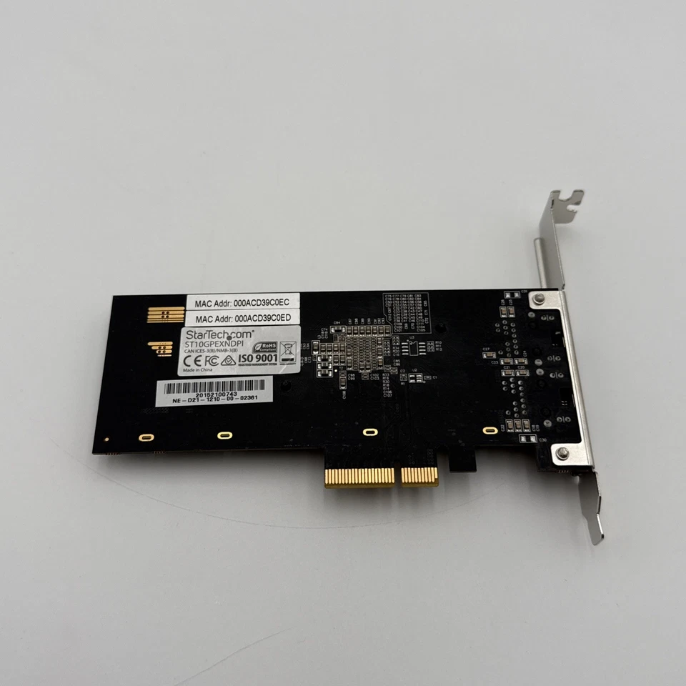 StarTech ST10GPEXNDPI Dual Port Network Card - PCIe 10G / NBASE-T - 5 Speed NIC - Image 3 of 3