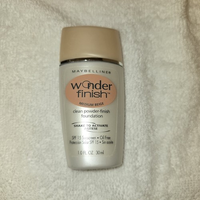 #ad Maybelline Wonder Finish Liquid to Powder Foundation MEDIUM BEIGE NOS $26.97