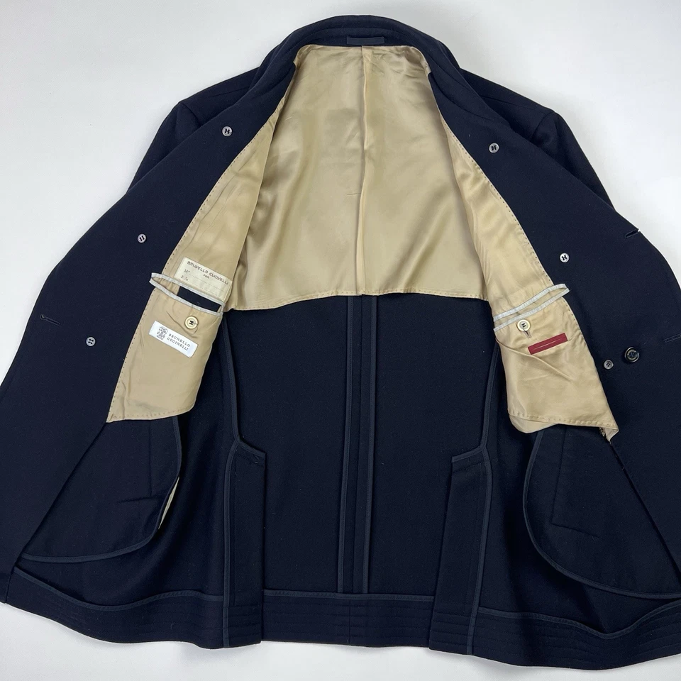 Brunello Cucinelli double breasted wool cashmere coat Mens 52 L - Image 4 of 4