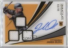 2021 Immaculate Rookie Triple Memorabilia Signatures 60/99 Jared Oliva Auto nd3