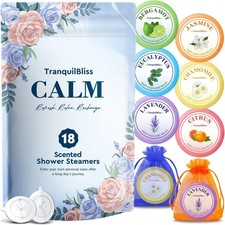 TranquilBliss Shower Steamers, 18 PCS Set, Self Care Relaxation Shower Tablet...