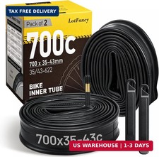 LotFancy 700C Bike Tubes, 2Pcs 700x35/43c Road Bike Tube 35/43-622 ,700x35C 700