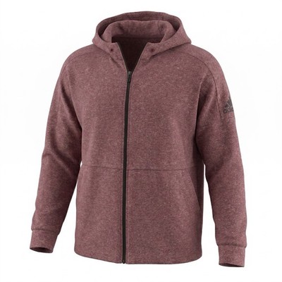 Adidas ID Stadium Full Zip Hoodie Mens XL Noble Maroon Heathered CY9861