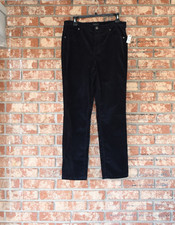 Talbots Petite Navy Blue Corduroy Pants Size 10P NWT