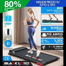 BLACK LORD Tapis Roulant Elettrico Tappetino da Passeggio Casa Palestra Fitness