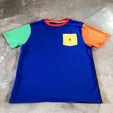 Polo Ralph Lauren Shirt Youth XL Colorblock Pocket Multicolor Pony Logo