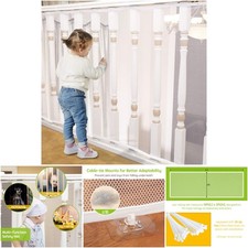 10ft x 3ft White Stair Railing Mesh Baby Gate Safety Net for Kids Cats Dogs
