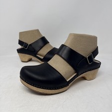753 Dansko Lucia Oiled Pull Up Women's Size 38 Black Clog