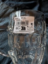 Pint Beer Britannia Traditional Tankard ARCOROC Glass Beer 1pt to Brim Dimple