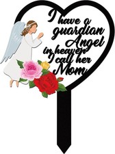 BUoonyer Stake Graves Cemetery Decorations - Mom Metal Memorial Grave Black