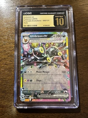 Pokémon Umbreon EX Double Rare Holo Prismatic Evolutions060/131 CGC Pristine 10