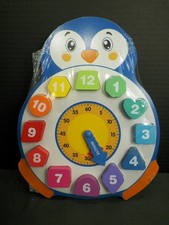 Spark Create Imagine Penguin Clock Educational Wooden Toy