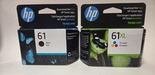 1 lot of 2 HP Ink cartridges 61XL Tri-color and 61 Black / Noir