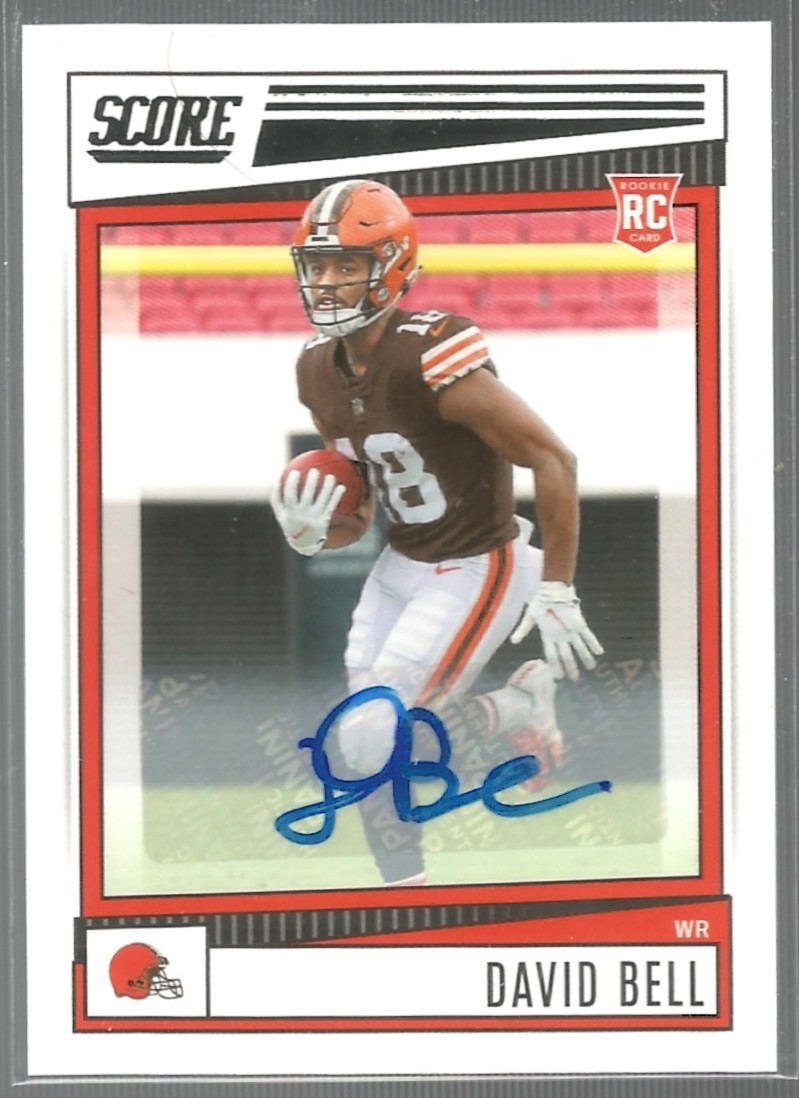 2022 Panini Score Football David Bell Rookie Signatures Auto #382