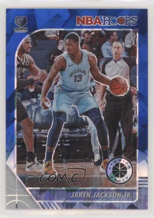 2019 Panini NBA Hoops Premium Stock Blue Cracked Ice Prizm Jaren Jackson Jr uk2